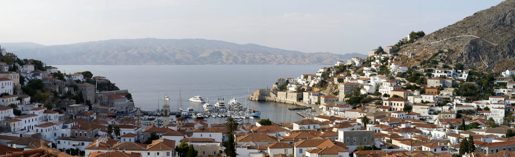 View on Hydra harbour