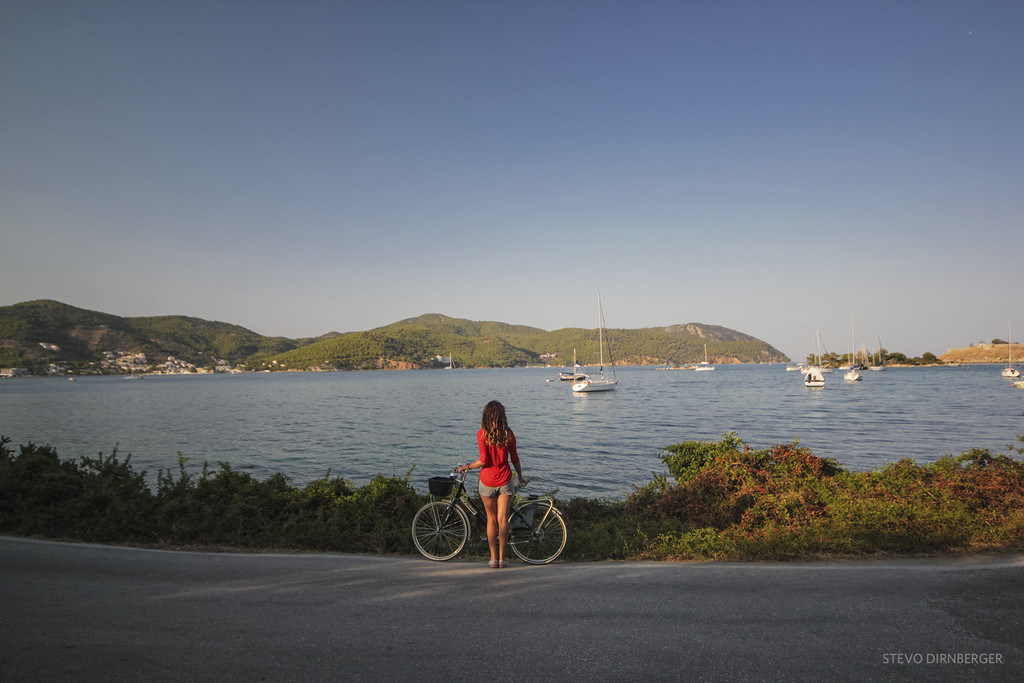 Exploring the Live-Bio area, on a bicycle