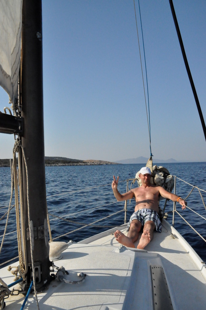 Sailing around Poros island