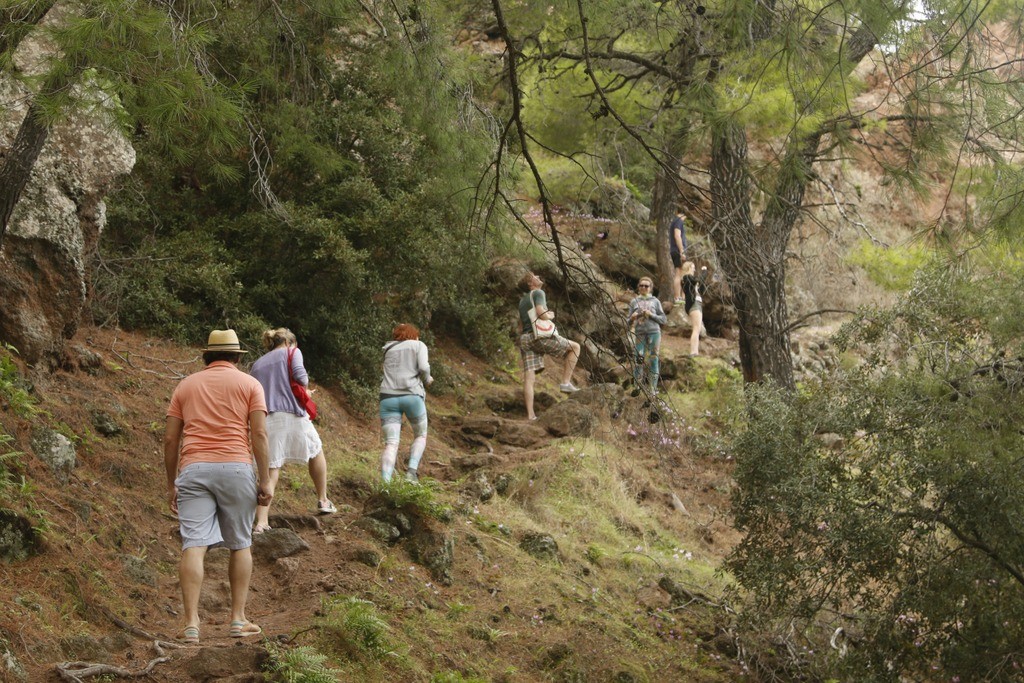 Hiking the volcano of Methana