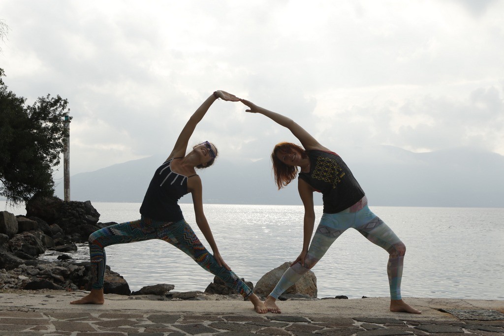 Girls practicing yoga :-)