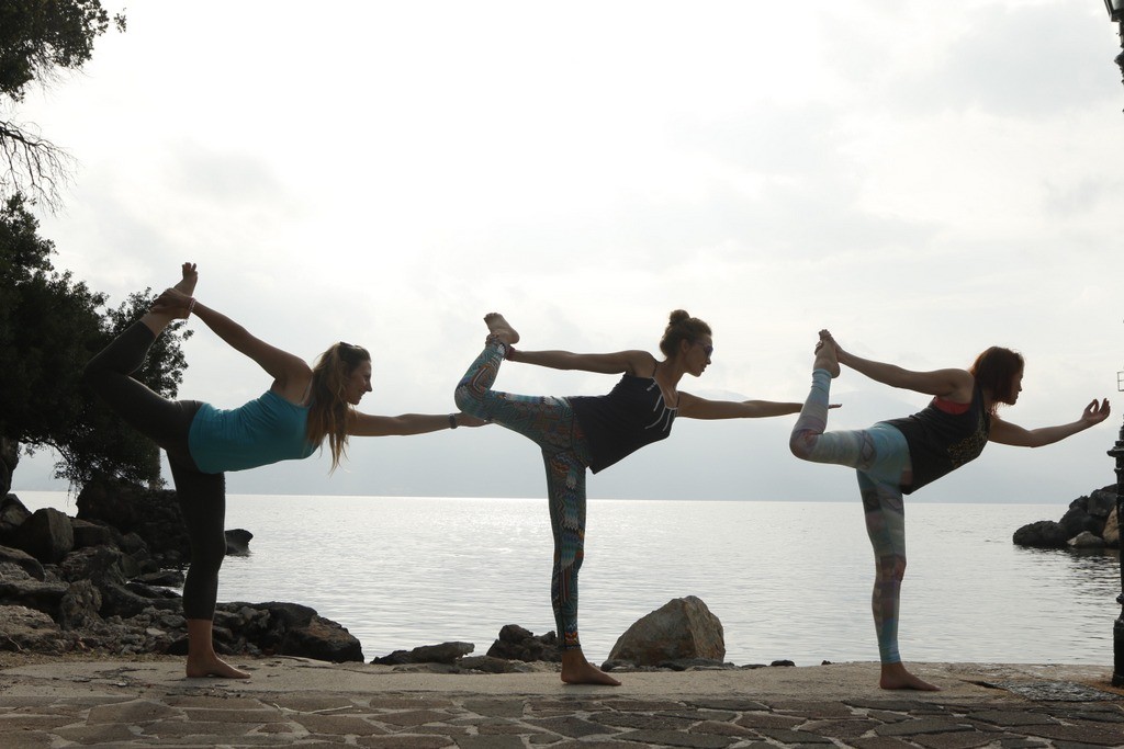 Girls practicing yoga :-)