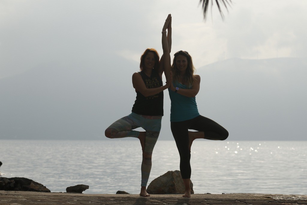 Girls practicing yoga :-)