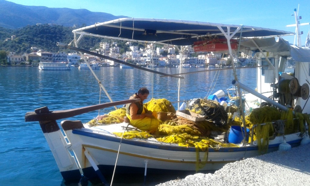 Fisherman's boat in Galatas, Poros - authentic greek experience
