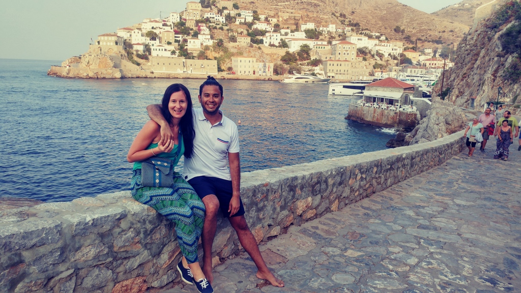 on a sailing trip to Hydra island