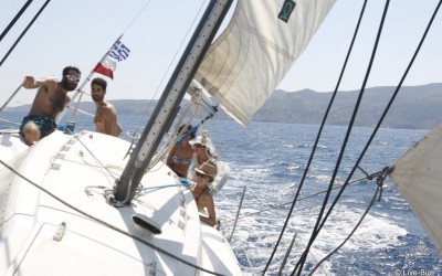 Sailing around Poros island