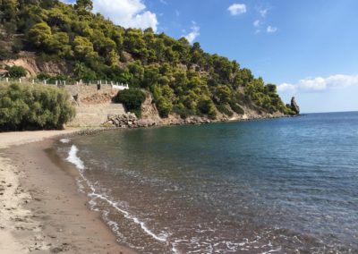 Methana the beach at the end of the town