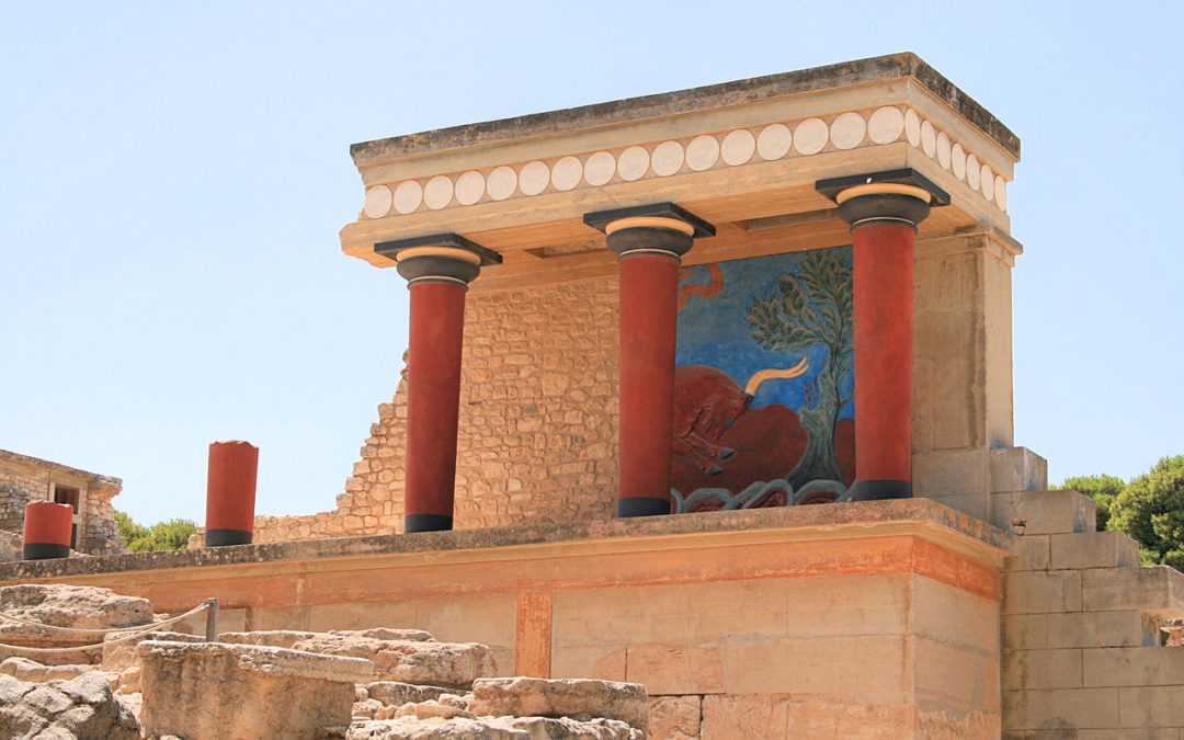 The temple of Knossos, Crete