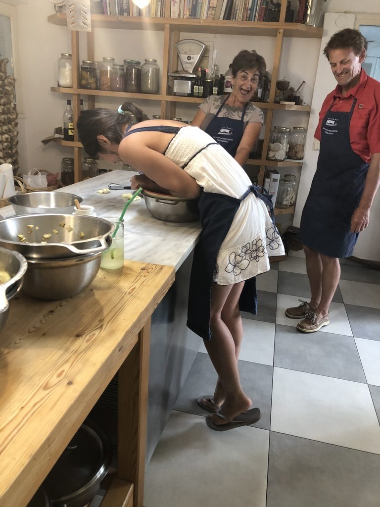 Tzatziki making with Katerina at Odyssey Poros