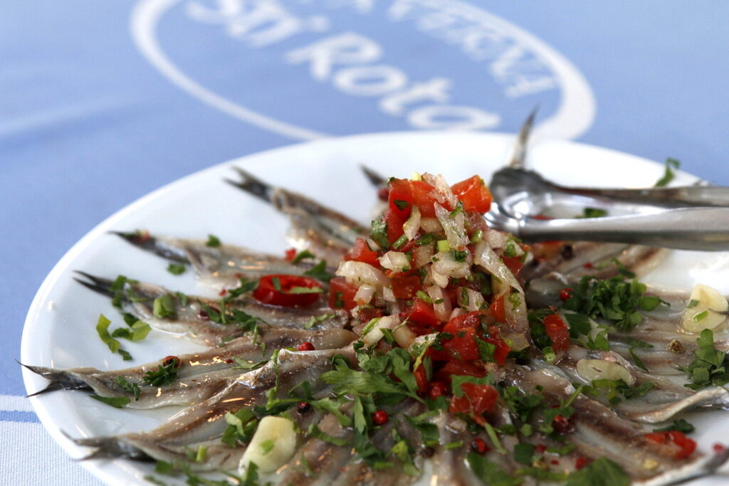Top 15 dishes to try in Greece: Gavros marinatos (marinated white anchovies)