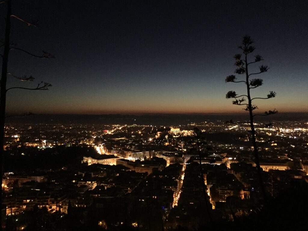 View from Lycabettus hill above Kolonaki